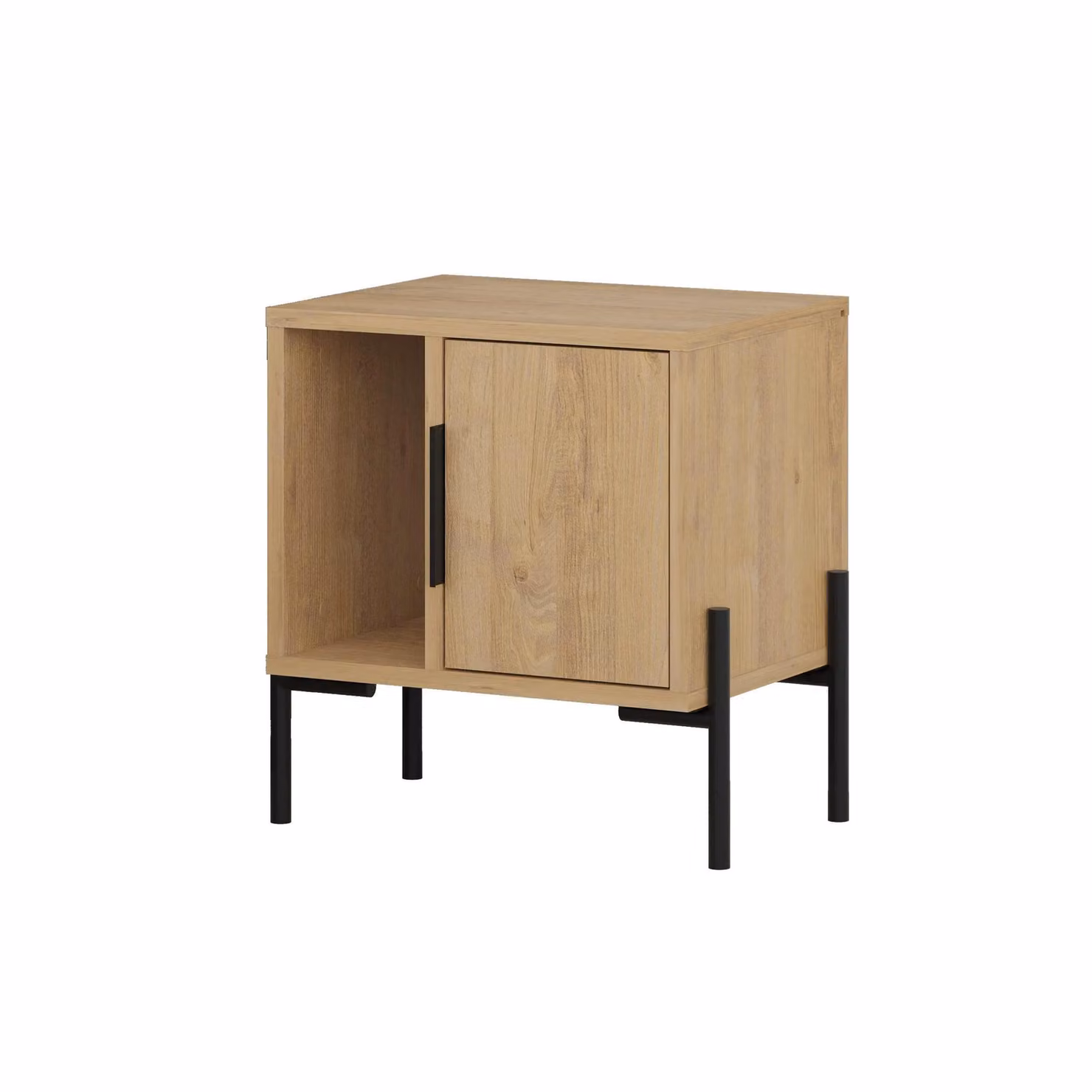 Decortie Glynn Modern Bedside Table Nightstand in Oak – 2