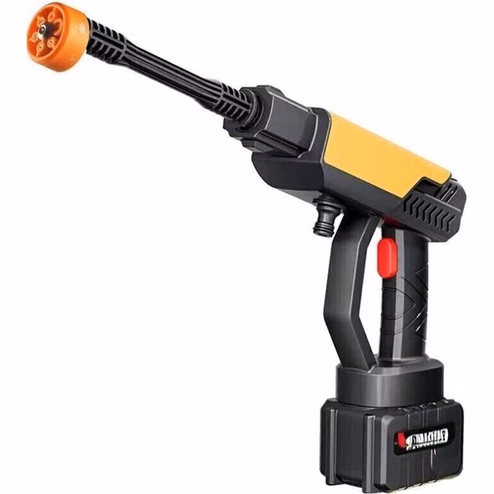 VOGREX Portable Cordless Car High Pressure Washer with 2 Rechargeable Batteries in Yellow – 5