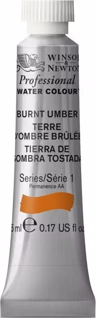 Winsor and Newton Professional Watercolour Paint Burnt Umber, 5ml