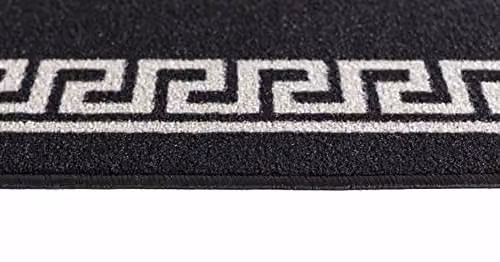 Desire Rugs Havana Greek Key Non-Slip Washable Indoor Runner Mat, Black, W: 80 cm, L: 300 cm – 5