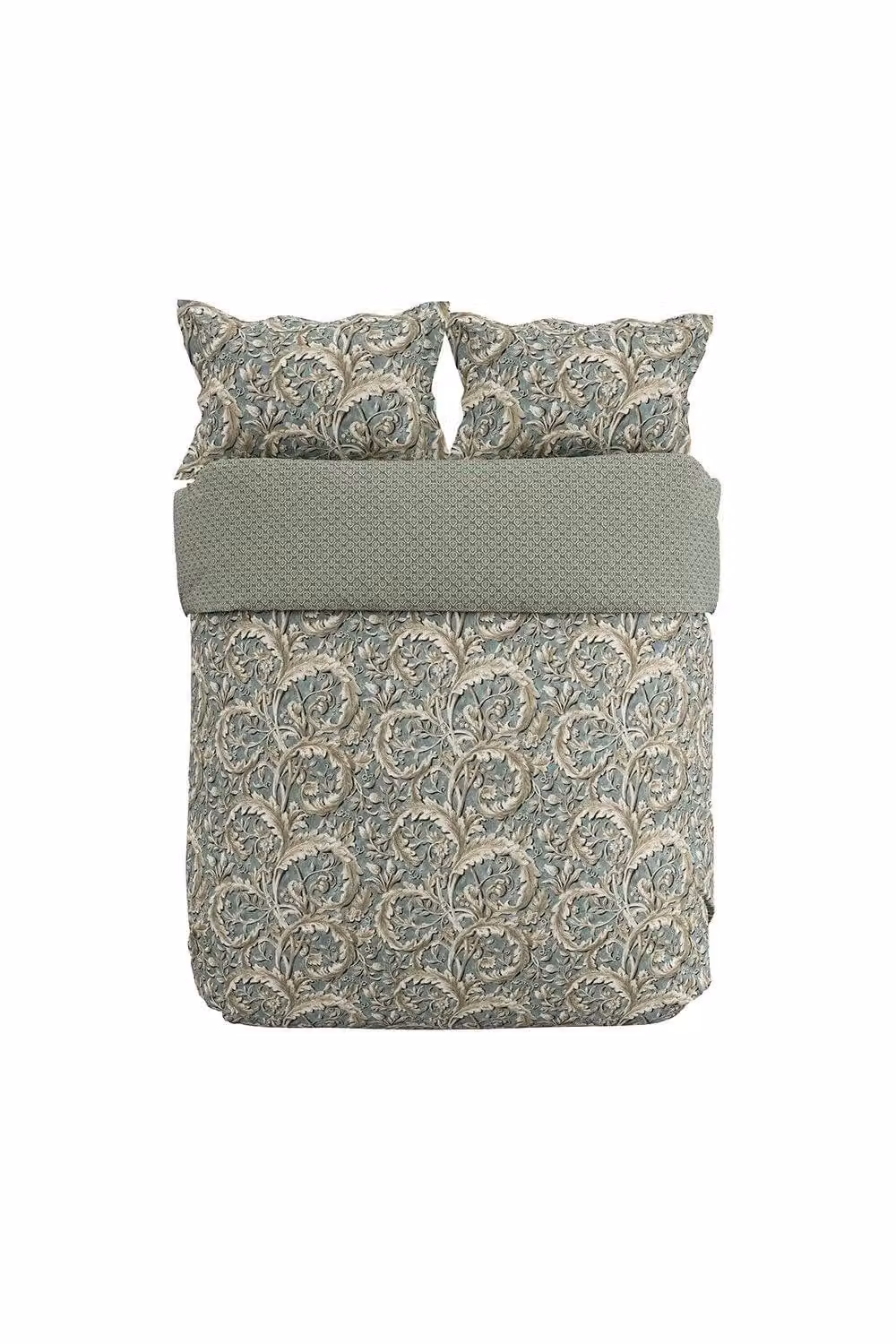 Sanderson Tilia Lime Cotton Percale Duvet Cover and Pillowcase Set in Petrol Blue, W/D/H: 200 x 180 cm – 2