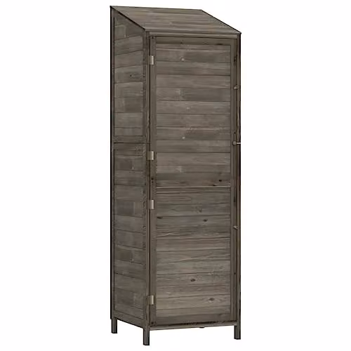 vidaXL Rustic Tall Garden Cabinet in Anthracite Wood, W/D/H: 55 x 52 x 174.5 cm