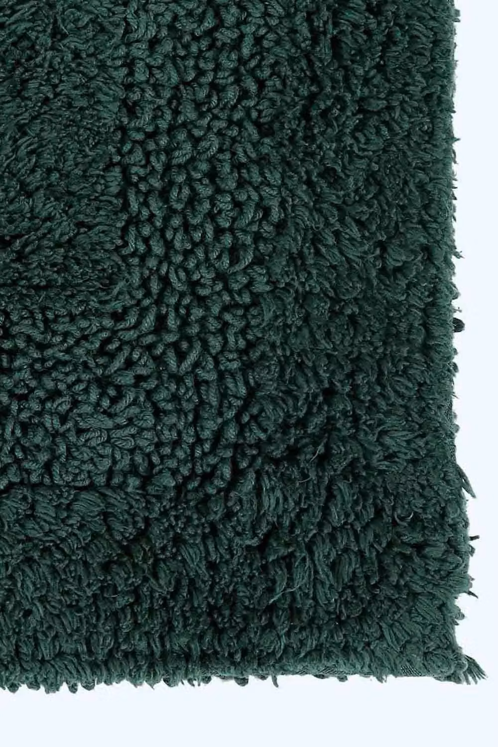 Homescapes Luxury Reversible Cotton Toilet Mat, Green, W/D/H: 50 x 55 x 1 cm – 2