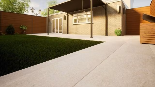 PBSL Group Silver Grey Large Format Porcelain Paving Field Tiles, W: 120 cm, D: 60 cm, H: 2 cm