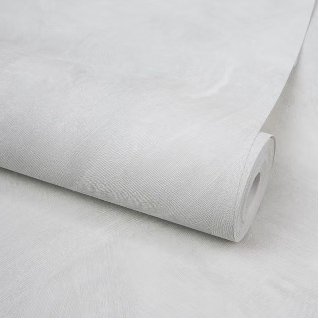 Grandeco Serra Rustic Limewash Chalk Paint Distressed Plaster Effect Textured Wallpaper, Grey and White