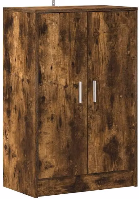 Berkfield Home Smoked Oak Shoe Cabinet in Brown, W/D/H: 60 x 35 x 92 cm – 1