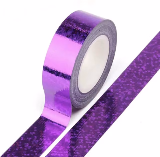 Syntego Purple Holographic Foil Washi Paper Tape