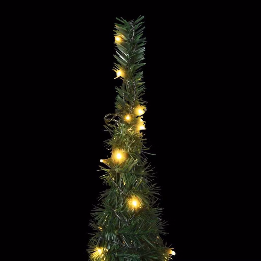 Berkfield Home Pop-up String Pre-lit Artificial Christmas Tree, Green, Height: 210 cm – 4