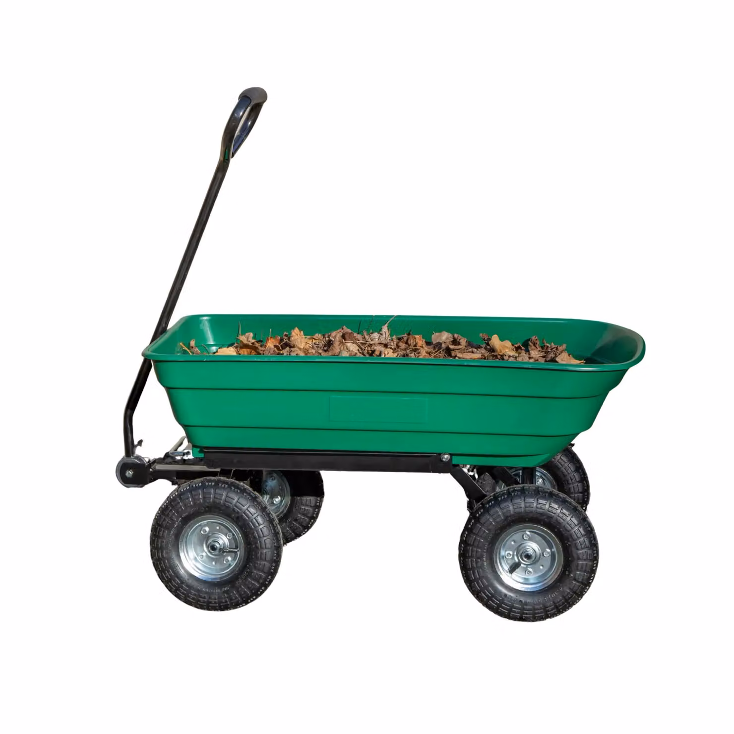 Samuel Alexander 75L Heavy Duty Tipping Garden Dump Truck with 200kg Capacity and Pull Handle in Green – 4
