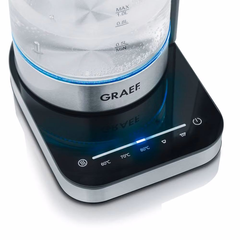 Graef Silver Glass Tea Kettle and Maker with 1 Litre Capacity – 3