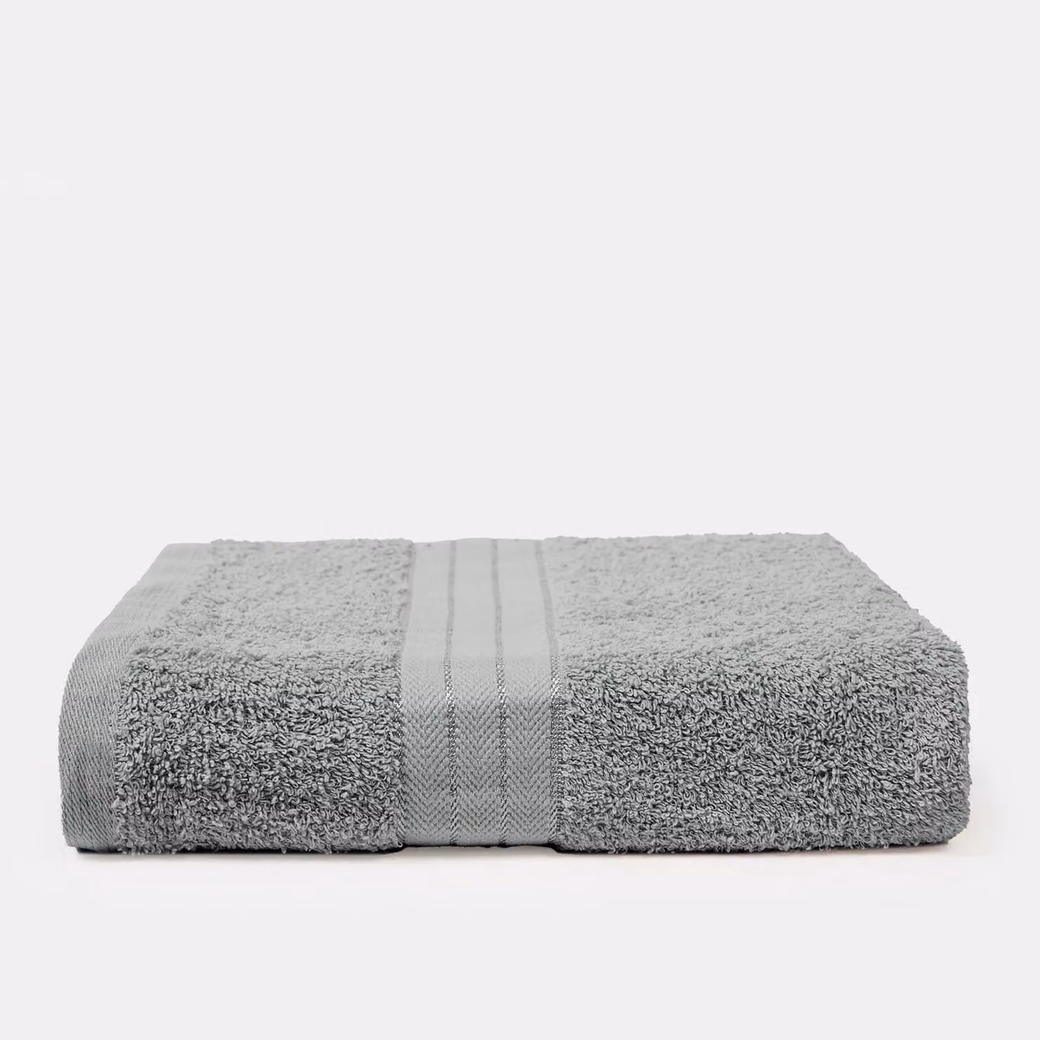 OHS 10 Pack of Fluffy 100% Cotton Silver Bathroom Hand Towels – 2