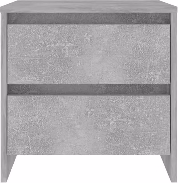 Berkfield Home Elegant Bedside Cabinet in Concrete Grey, W/D/H: 45 x 34.5 x 44.5 cm