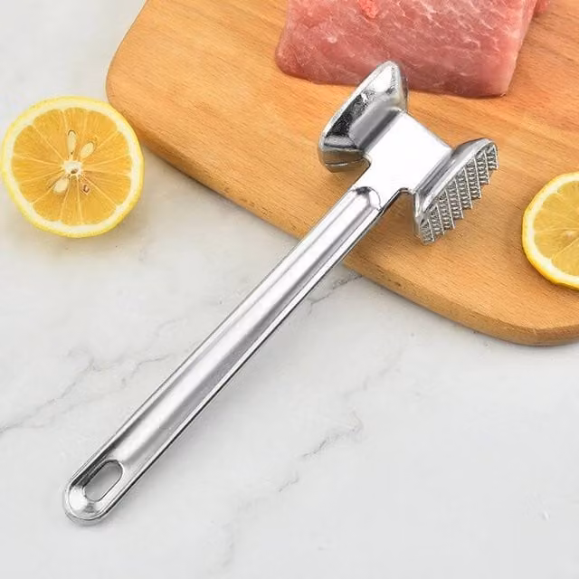 Havendro Large Cast Aluminium Meat Mallet for Steak and Chicken in Silver – 1
