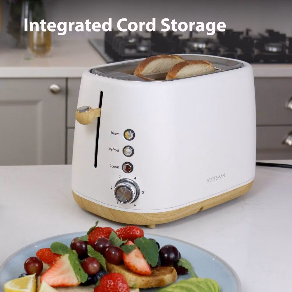 Statesman Scandi Kettle and Toaster Set in Beige and White – 3