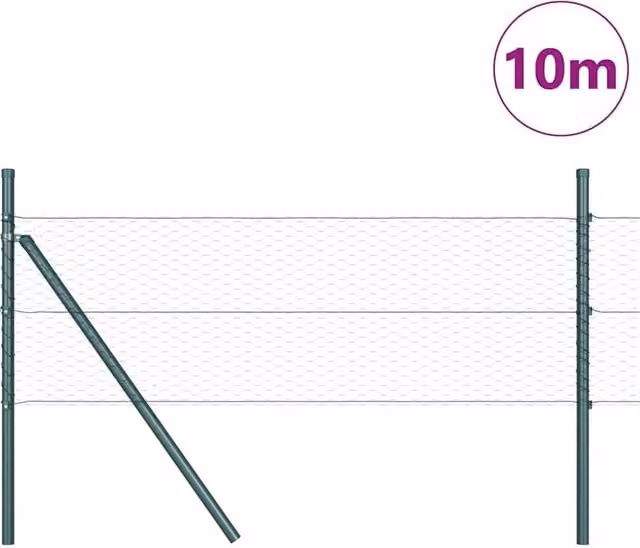 Berkfield Home Green Hexagon Steel Fence, H: 0.8 m x W: 10 m – 1
