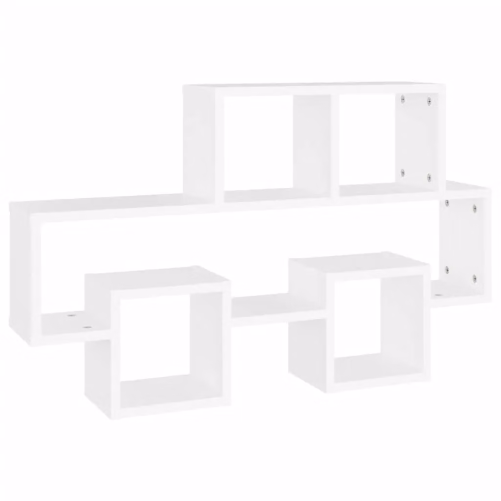Berkfield Home Car-shaped Wall Shelf in White, W/D/H: 82 x 15 x 51 cm