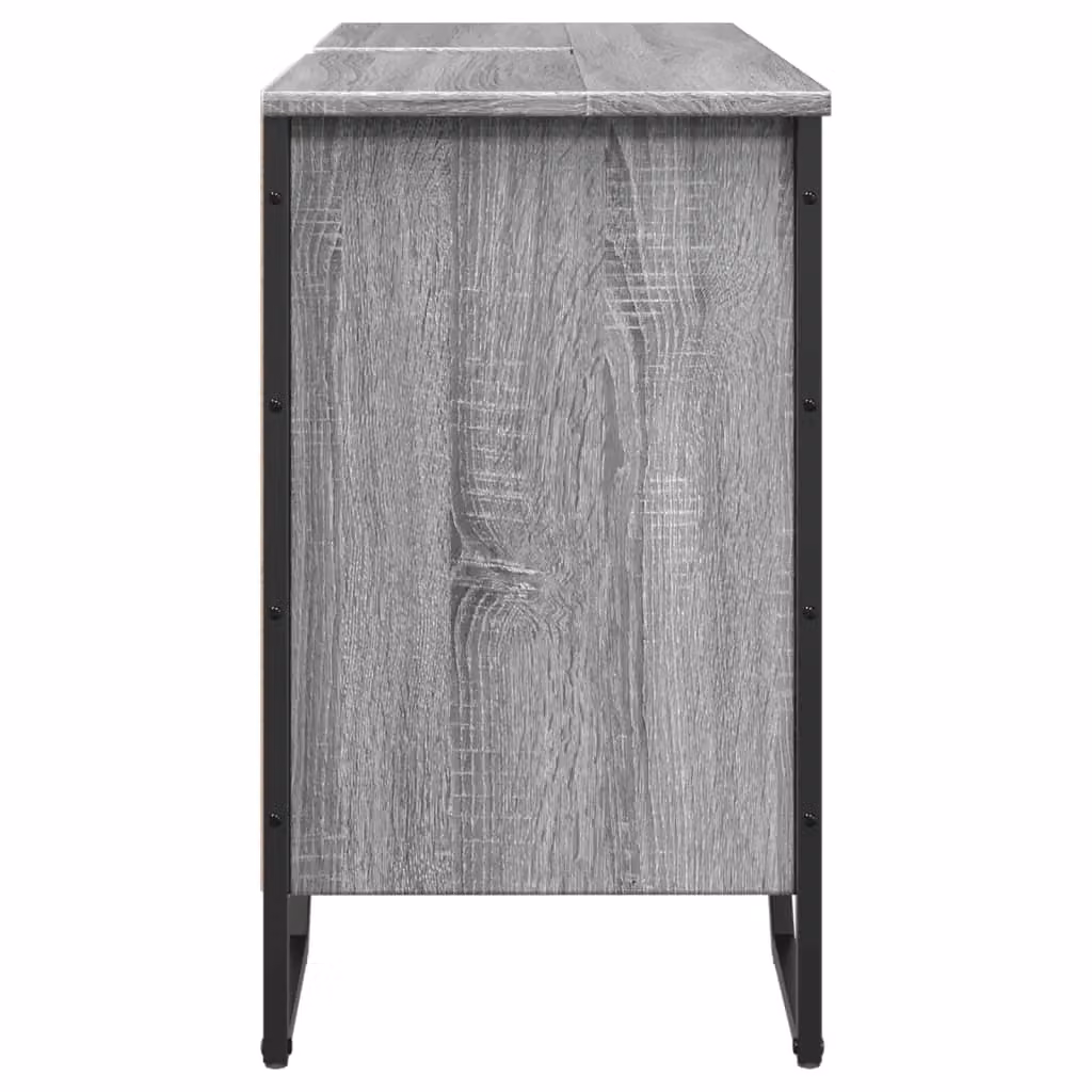 Berkfield Home Grey Sonoma Wall Mounted Bathroom Sink Cabinet W/D/H: 91 x 35 x 60 cm – 3