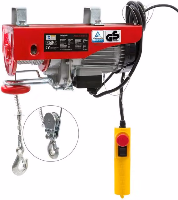 Arebos Electric Winch with Remote Control, Red