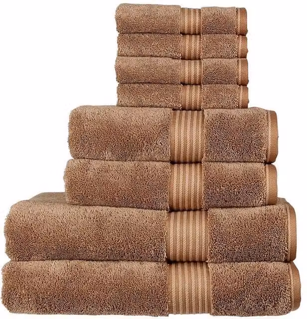 Christy Supreme Hygro 8 Piece Luxury Supima Cotton Towel Set in Brown – 1