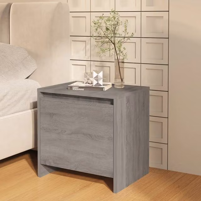 Berkfield Home Grey Sonoma Bedside Cabinet W/D/H: 45 x 34 x 44.5 cm – 1