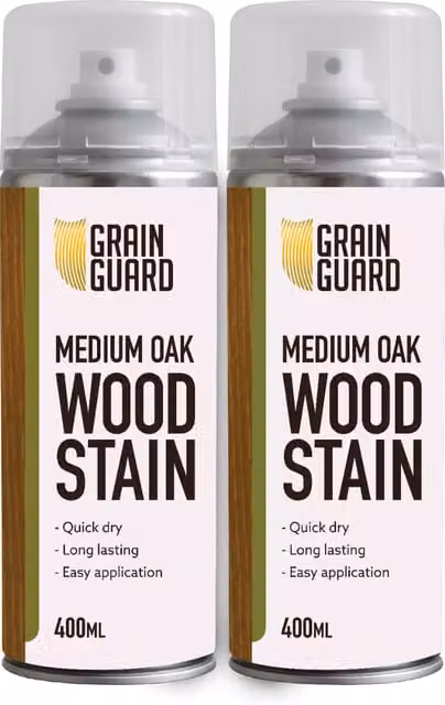 Grain Guard Water Based Wood Stain Spray in Oak Brown, 2.0 l