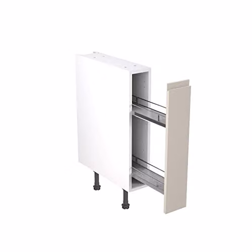 KITCHEN KIT Light Grey Matt J-Pull Flatpack Base Cabinet with Soft Close Doors