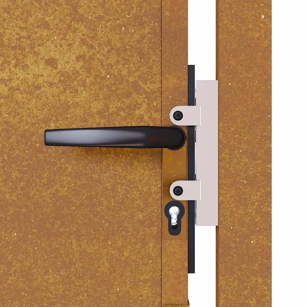 Berkfield Brown Corten Steel Garden Gate W: 105 cm, H: 80 cm – 3
