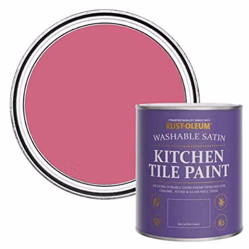 Rust-Oleum Pink Kitchen Tile Paint in Satin Finish, 0.75 l – 1
