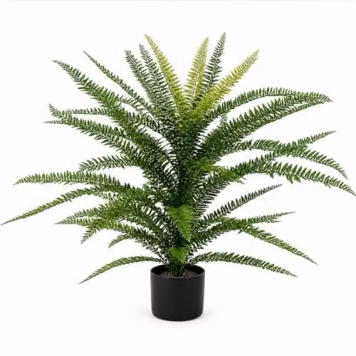 Leaf Green Artificial Fire Retardant Plastic Boston Fern Plant, Height: 75 cm – 2