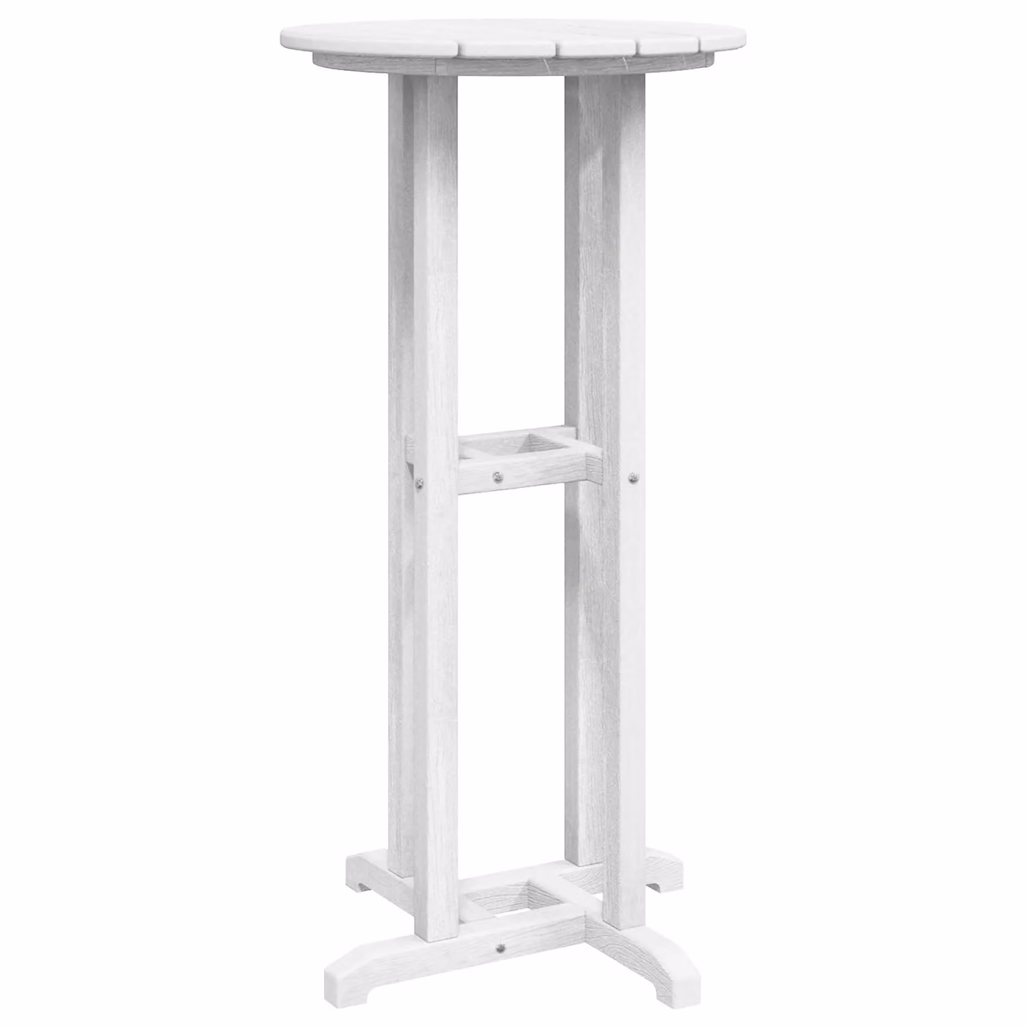 Berkfield Home Bar Table in White, W/D/H: 55 x 55 x 107 cm – 2