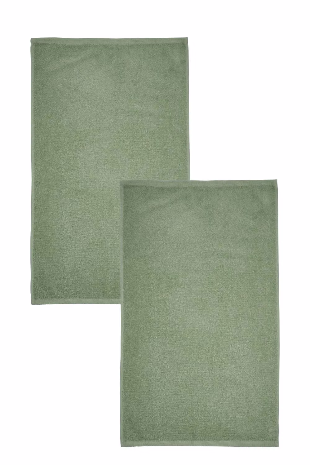 Catherine Lansfield Quick Dry Cotton Bath Sheet Pair in Green, W: 90 cm, H: 140 cm – 3