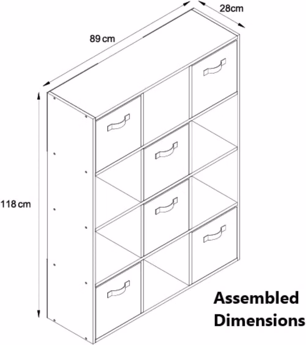 SPOT ON DEALZ 12 Cube Storage Unit Wooden Bookcase and Display Shelf in White – 2