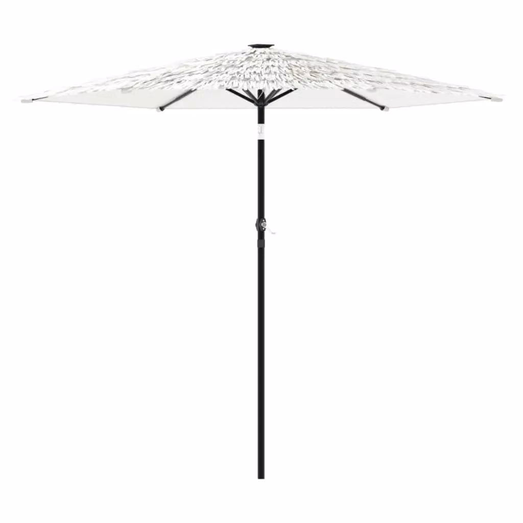 Berkfield Home Garden Parasol in White with Steel Pole, W/D/H: 268 x 268 x 226 cm – 2