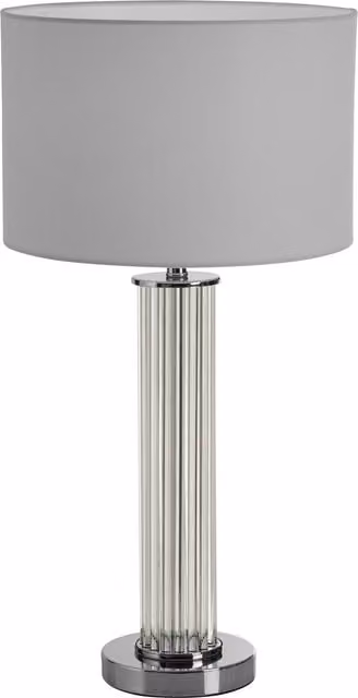 Orsina Glass Accent Table Lamp in Silver and Chrome