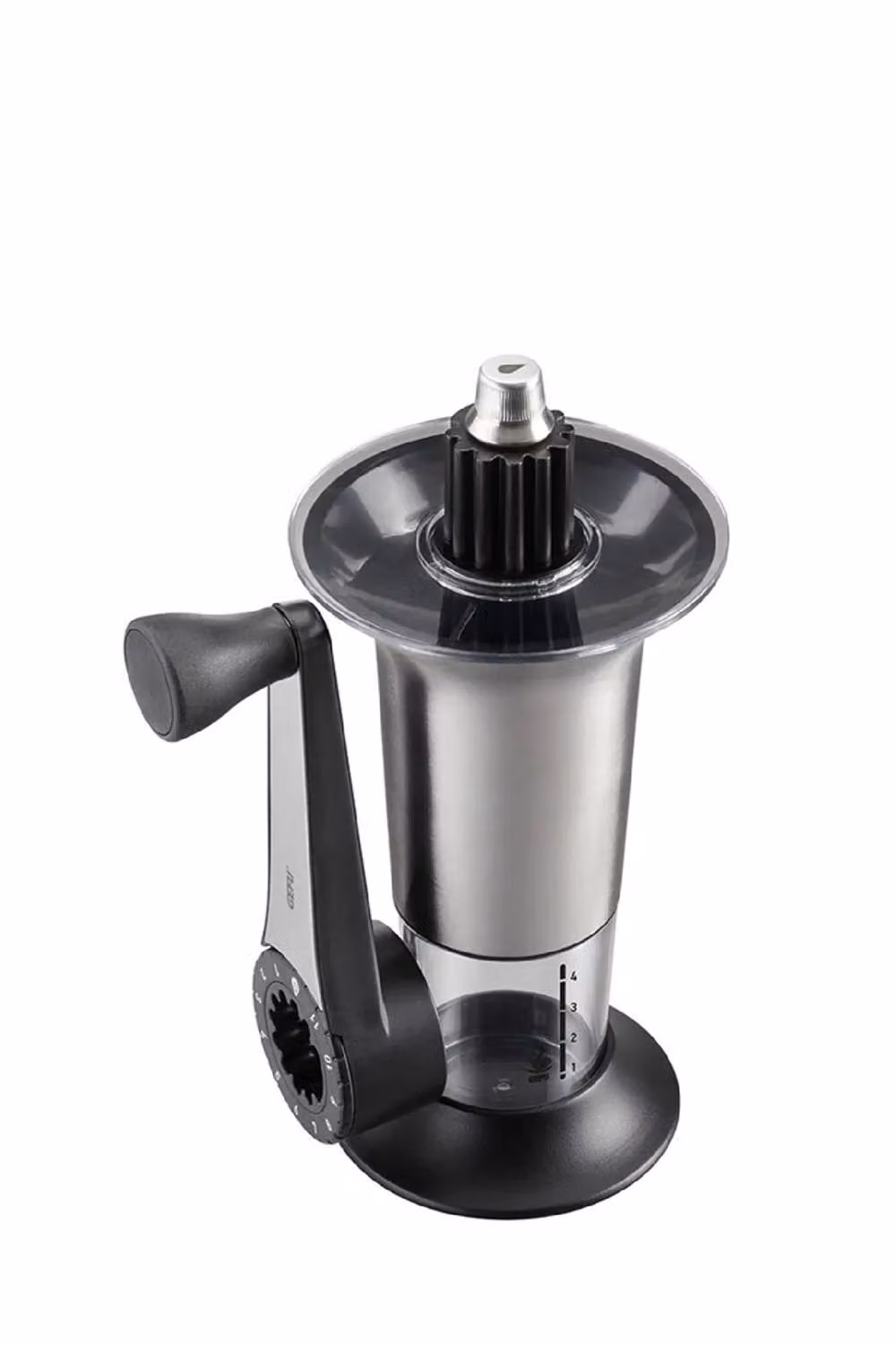 Gefu Lorenzo Coffee Bean Grinder in Silver with Ceramic Burrs and Stainless Steel Components – 3