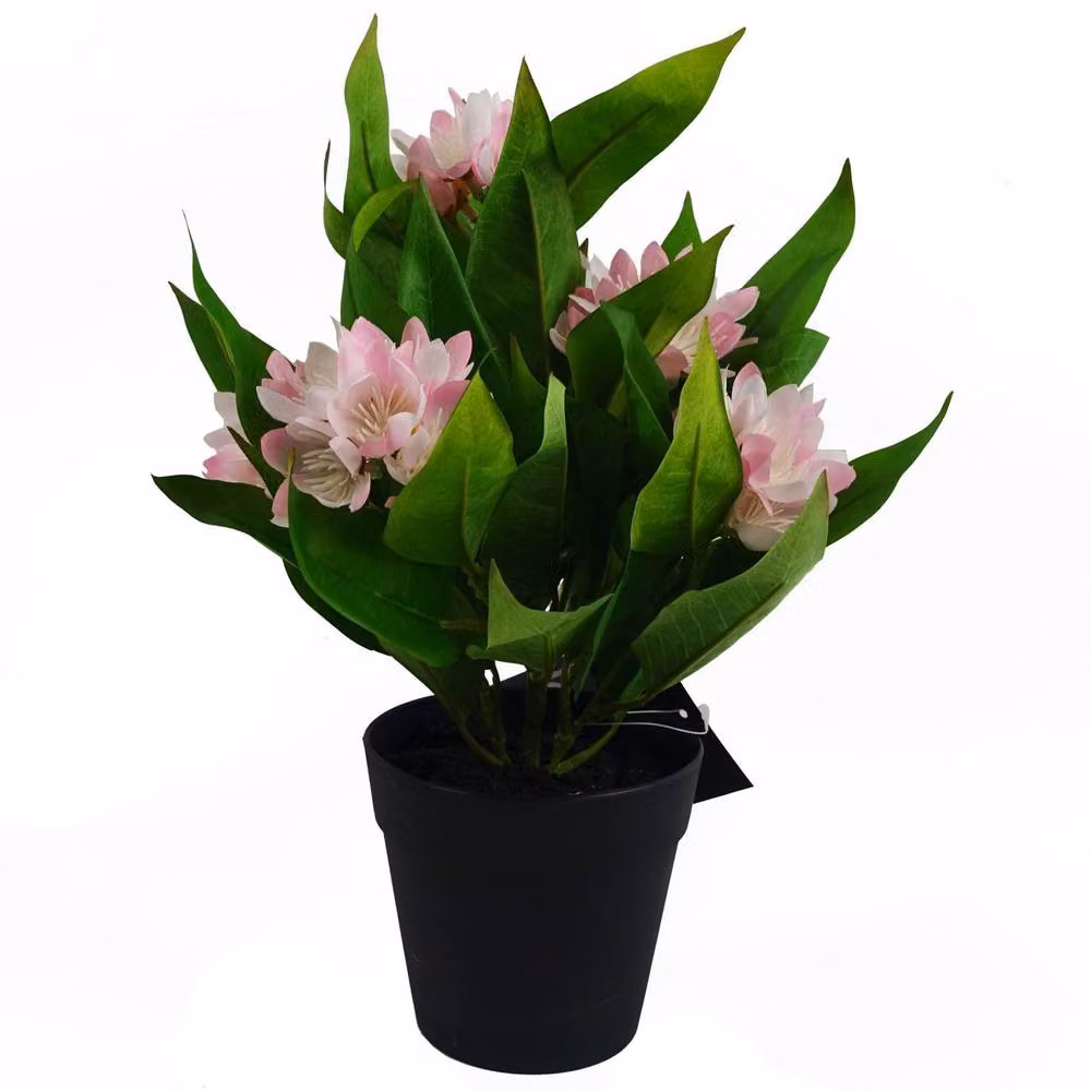 Botanik Artificial Freesia Potted Plant in Pink and Green, Height: 25 cm, Width: 18 cm – 3