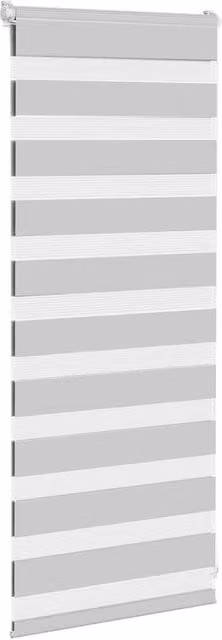 Berkfield Home Elegant Zebra Blind in Light Grey, W: 60 cm, H: 100 cm