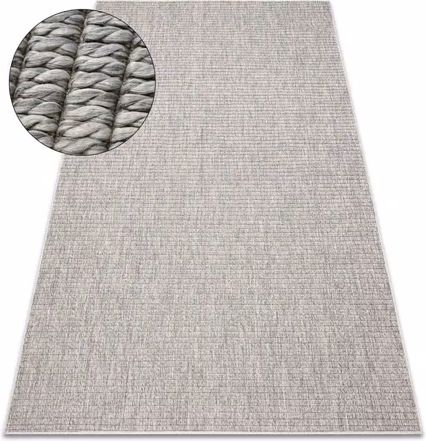 RugsX Origi Grey Scandinavian Flat Weave Rug, W: 220 cm, D: 155 cm – 1