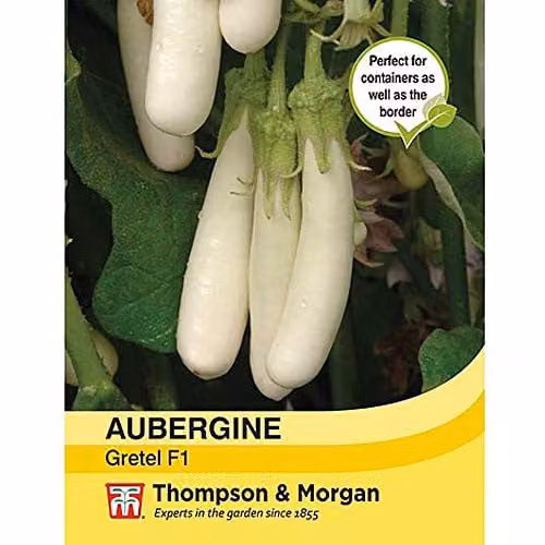 Thompson & Morgan Gretel Aubergine Vegetable Seeds, 5 Seeds per Packet – 1