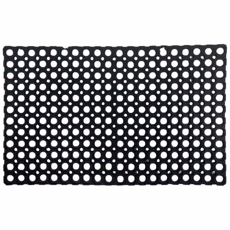 Ark Mat Black Rubber Safety Grass Playground Mat W: 100 cm, D: 50 cm, H: 2.2 cm