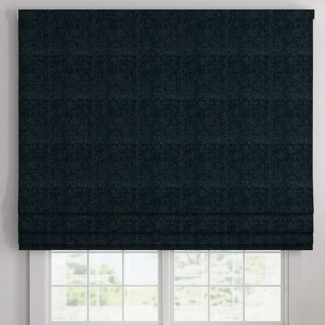 ANTE DECOR Eden Made To Measure Blackout Roman Blind in Deep Blue
