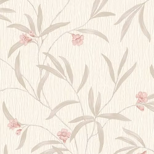 Belgravia Decor Tiffany Floral Botanical Wallpaper in Cream, Red and Beige – 1