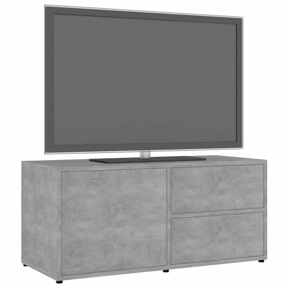 Berkfield Home Modern TV Cabinet in Concrete Grey, W/D/H: 80 x 34 x 36 cm – 3
