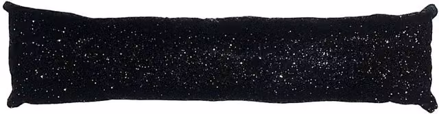 FABRICNCO Black Full Glitter Draught Excluder