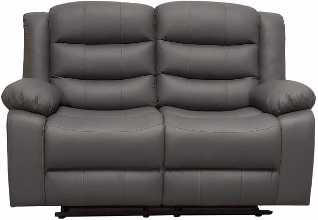 Snugg Furniture UK Limited Roman 2 Seater Leather Recliner Sofa in Grey – 1