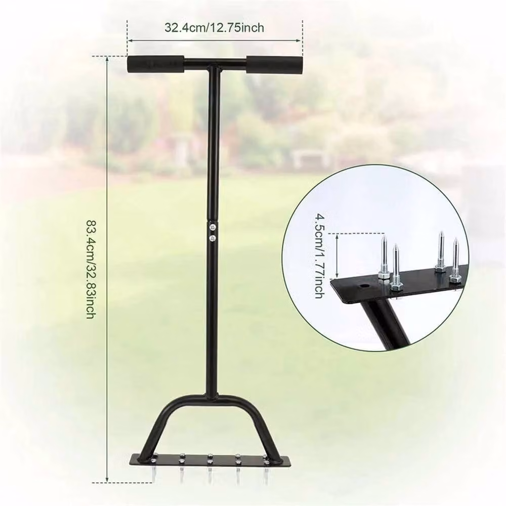 VOGREX Manual Metal Lawn Aerator and Soil Loosening Garden Tool in Black – 2