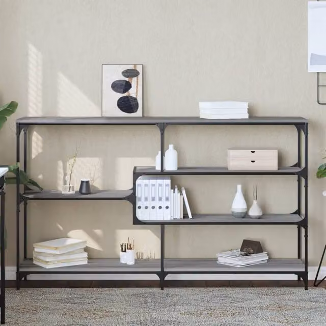 Berkfield Home Grey Sonoma Console Table, W/D/H: 160 x 32 x 95 cm – 1