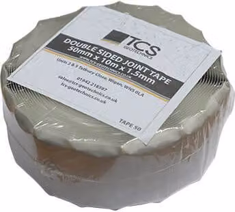TCS Geotechnics Transparent Double Sided Joint Tape, W: 5 cm, L: 10 m