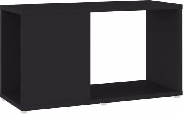 Berkfield Home Black Classic TV Cabinet in Matt MDF, W/D/H: 60 x 24 x 32 cm