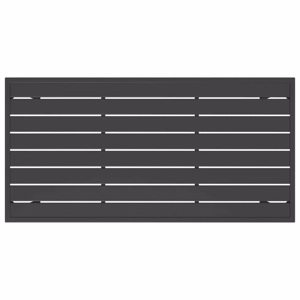 Berkfield Home Modern Garden Dining Table in Anthracite and Black Steel, W/D/H: 110 x 54 x 70 cm – 3